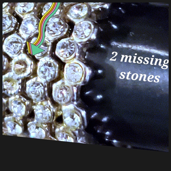 Silvertone Crystal Statement Ring - Picture 4 of 13